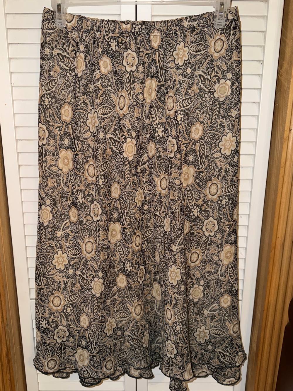 Briggs Floral Printed A-Line Midi Skirt